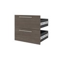 Bestar Orion 2 Drawer Set for Orion 20W Narrow Shelving Unit, Bark Gray & Graphite 116163-000047